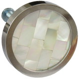 Inlaid Mother of Pearl Round Cabinet Knob (3 sizes)