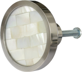Inlaid Mother of Pearl Round Cabinet Knob (3 sizes)