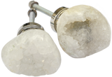 Large White Quartz Crystal Cabinet Knob