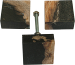 Square Fossilised Wood Cabinet Pull