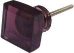 Purple square Glass Knob (2 sizes)