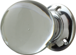 Large Crystal Globe Turning Handle Nickel Base