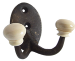 Double Antique Brass Hook