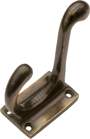 Antique Brass English Coat Hook