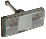 Clear Rectangular Glass Cabinet Knob
