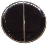 Inlaid Black Glass Moon Handle