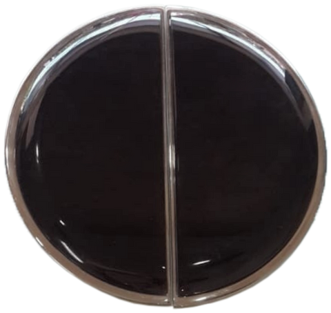 Inlaid Black Glass Moon Handle