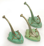 1930's Hooks on Original Wood Backing