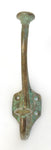 1890's Large Cast Brass Hook with faded Vert de Gris Paint
