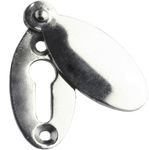 Nickel Narrow Oval Key Escutcheon