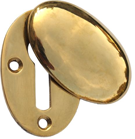Oval Brass Key Escutcheon