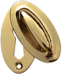 Brass Oval Domed Key Escutcheon