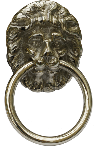 Nickel Lion Cupboard Pull