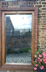 Flower Carved Mogul Teak Mirror