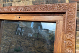 Flower Carved Mogul Teak Mirror