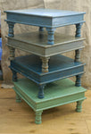 Low Painted Wood Side Tables