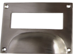 Drawer Label Crescent Pull in Nickel