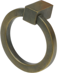 Flat Circular Ring Pull Antique Brass (2 sizes)