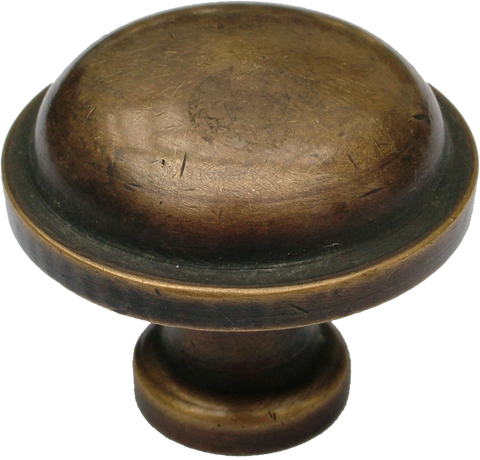 Brass Button Cabinet Knob (3 sizes)