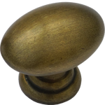 Antique Brass Oval Cabinet Knob