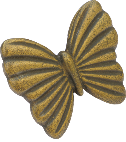 Butterfly Cabinet Pull in Antique Brass