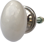 Oval White Porcelain Cabinet Knob