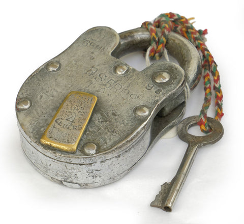 Iron Riveted Padlock by RS Bros. circa 1930s