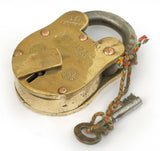 Vulcan Bright & Co. Brass 10 Lever Padlock with Copper Rivets