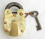 Vulcan Bright & Co. Brass 8 Lever Padlock with Copper Rivets
