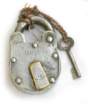 Iron Riveted Padlock by RS Bros. circa 1930s