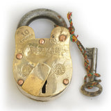 Vulcan Bright & Co. Brass 10 Lever Padlock with Copper Rivets