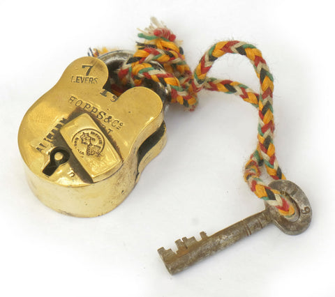 Miniature Hopps & Co. 7 Lever Padlock circa 1890s
