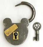 Large Iron & Brass Padlock circa 1860