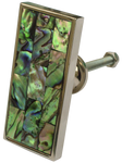 Rectangular Inlaid Abelone Cabinet Knob