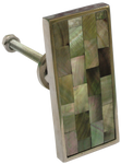 Rectangular Inlaid Grey Shell Cabinet Knob