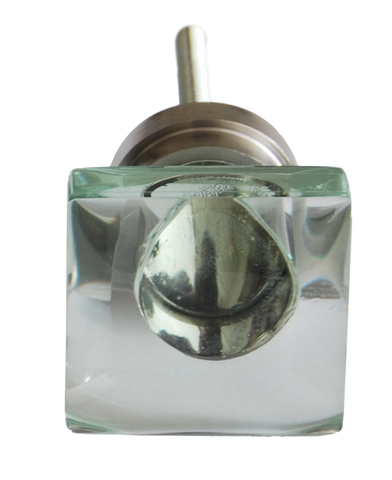 Clear Spliced Glass Cabinet Knob (2 sizes)