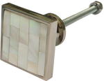 Inlaid Mother of Pearl Square Cabinet Knob ( 3 sizes)
