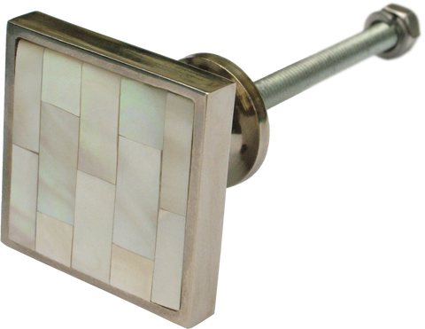 Inlaid Mother of Pearl Square Cabinet Knob ( 3 sizes)