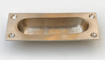 Oval Recessed Sliding Door Pull in Brushed Nickel