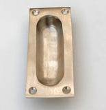Oval Recessed Sliding Door Pull in Brushed Nickel