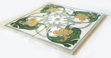 Art Nouveau Majolica Japanese Made Tile Set
