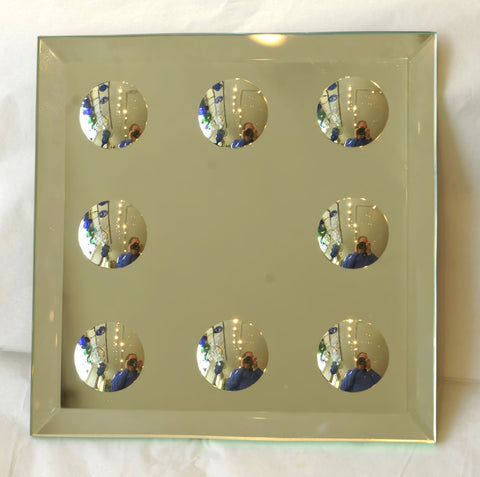 Bevelled Mirrored Tile with Eight Dimples
