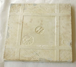 Belgium Made Art Nouveau Flower Bud Tile