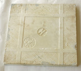 Belgium Made Art Nouveau Flower Bud Tile