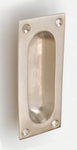 Oval Recessed Sliding Door Pull in Brushed Nickel