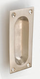 Oval Recessed Sliding Door Pull in Brushed Nickel