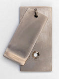 Flat Rectangular Brushed Nickel Cupboard Pull