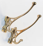 Pair of Antique Nouveau Copper Brass Hook circa 1910