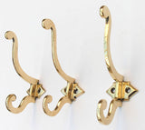 Set of 3 Novel Brass Hooks circa 1920