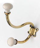 Plain Antique French Porcelain Tipped Hook circa 1890